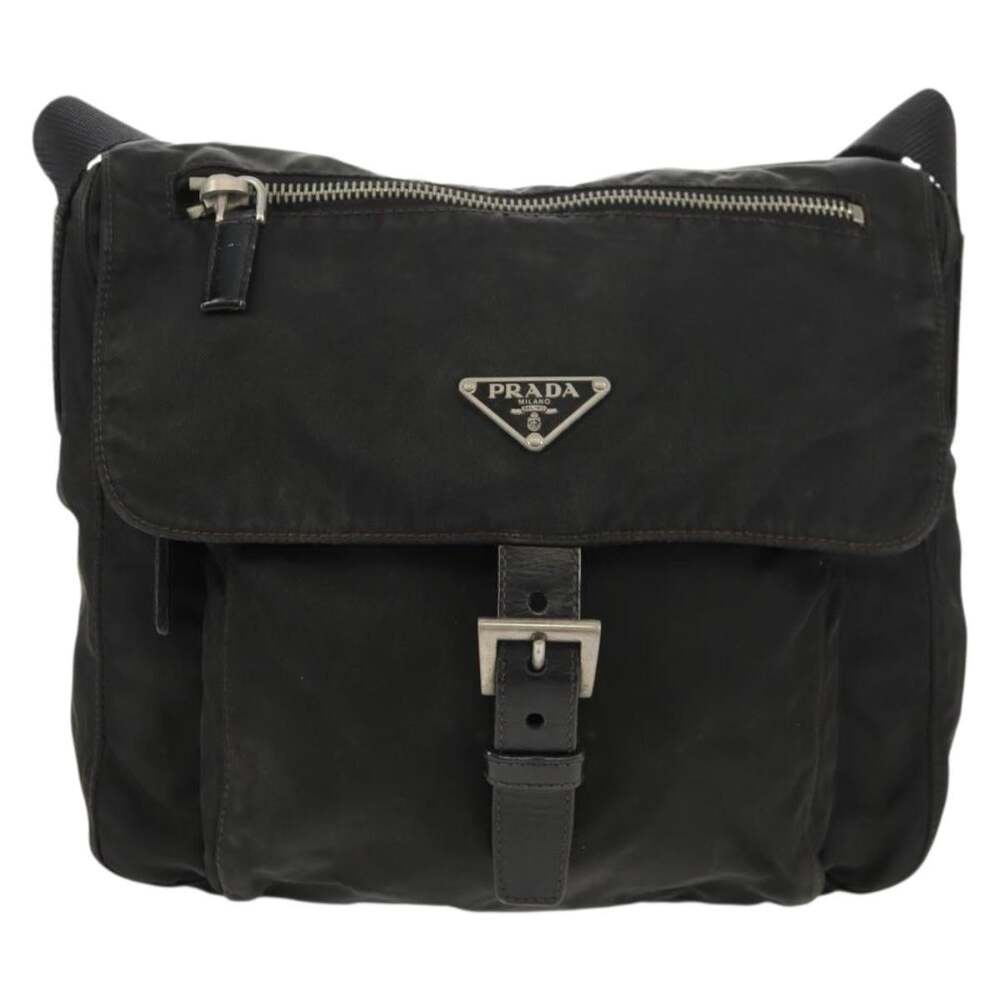 Prada Nylon Shoulder Bag Silver